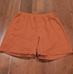 Outdoor Voices Lightweight 7" Training Shorts - Orange Rust Russet Color